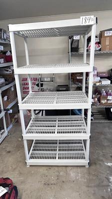 NICE HEAVY WEIGHT PLASTIC SHELVING UNIT