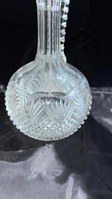 VTG AMERICAN BRILLIANT CUT GLASS WATER CARAFE