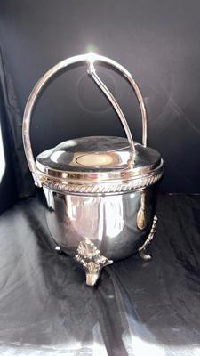 BRISTOL SILVER-PLATE BY POOLE WAYER PITCHER AND ICE BUCKET