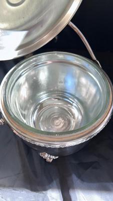 BRISTOL SILVER-PLATE BY POOLE WAYER PITCHER AND ICE BUCKET