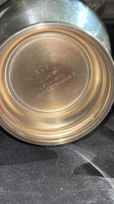 MERIDIAN, SILVER PLATE COMPANY QUADRUPLE PLATE, PICKLE SERVER, AND SHEFFIELD SILVER CREAM AND SUGAR BOWLS