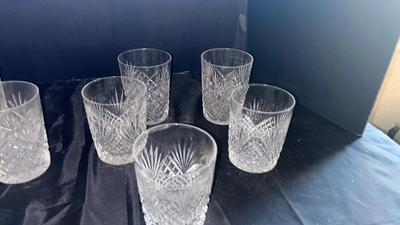 10 ON THE ROCKS CRYSTAL PINEAPPLE CUT PATTERN GLASSES