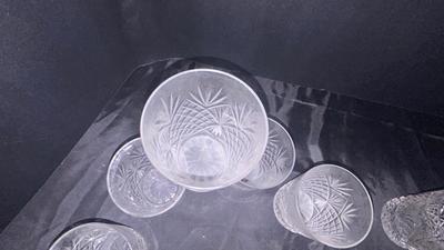 10 ON THE ROCKS CRYSTAL PINEAPPLE CUT PATTERN GLASSES
