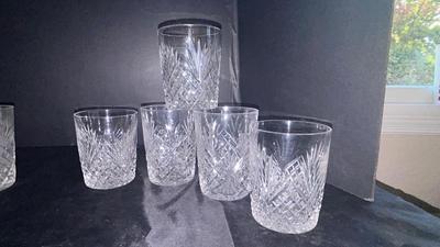 10 ON THE ROCKS CRYSTAL PINEAPPLE CUT PATTERN GLASSES