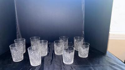 10 ON THE ROCKS CRYSTAL PINEAPPLE CUT PATTERN GLASSES
