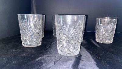 10 ON THE ROCKS CRYSTAL PINEAPPLE CUT PATTERN GLASSES