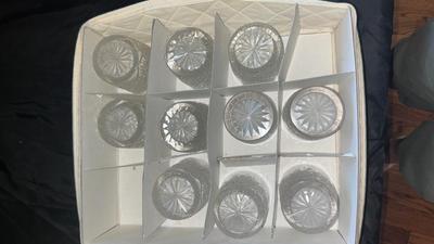 10 ON THE ROCKS CRYSTAL PINEAPPLE CUT PATTERN GLASSES