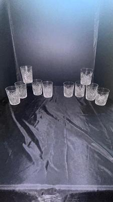 10 ON THE ROCKS CRYSTAL PINEAPPLE CUT PATTERN GLASSES