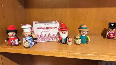 HAND CRAFTED STEINBACH GERMANY CHRISTMAS ORNAMENTS