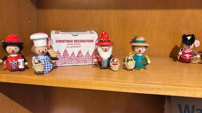 HAND CRAFTED STEINBACH GERMANY CHRISTMAS ORNAMENTS