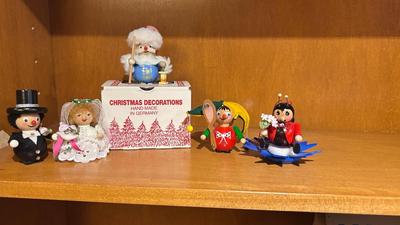 HAND CRAFTED STEINBACH GERMANY CHRISTMAS ORNAMENTS