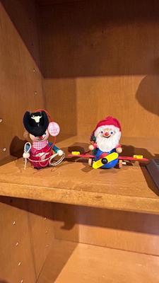 HAND CRAFTED STEINBACH GERMANY CHRISTMAS ORNAMENTS , STOCKING HOLDERS AND FITZ & FLOYD CANDY DISH