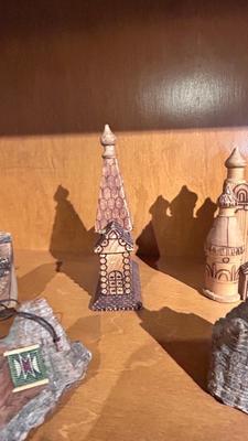 FOREIGN HAND CARVED NATIVITY LIKE SCENE