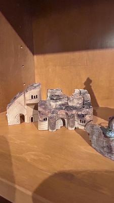 FOREIGN HAND CARVED NATIVITY LIKE SCENE