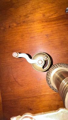 BRASS TURKISH STYLE MANUAL SPICE AND COFFEE GRINDERS WITH COLLECTION CHAMBER