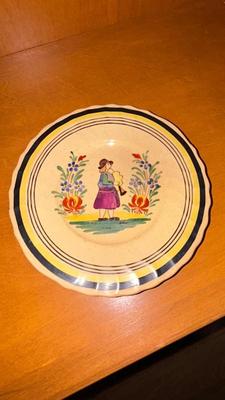 WEDGWOOD Etruria ENGLAND HAND PAINTED PEASANT PATTERN RICH AND FISCHER 5th AVE