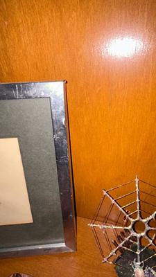 2 FRAMED DRAWINGS BY J. BOGARD AND FRUIT SWAG