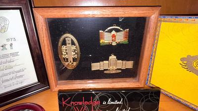 GREETINGS FROM THE US ARMY INSTITUTE OF SURGICAL RESEARCH, VTG PARTAGAS CIGAR BOX, ALBERT EINSTEIN WISDOM, AND MORE