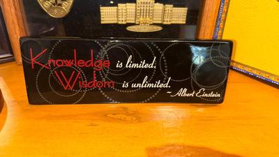 GREETINGS FROM THE US ARMY INSTITUTE OF SURGICAL RESEARCH, VTG PARTAGAS CIGAR BOX, ALBERT EINSTEIN WISDOM, AND MORE