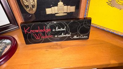 GREETINGS FROM THE US ARMY INSTITUTE OF SURGICAL RESEARCH, VTG PARTAGAS CIGAR BOX, ALBERT EINSTEIN WISDOM, AND MORE