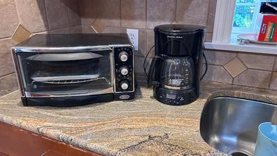 OSTER TOASTER OVEN AND PROCTER SILEX COFFEE MAKER