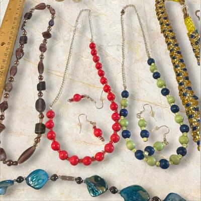 Lot of Beaded Necklaces, Most Handmade