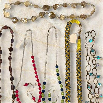 Lot of Beaded Necklaces, Most Handmade
