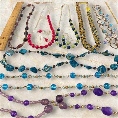 Lot of Beaded Necklaces, Most Handmade