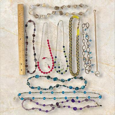 Lot of Beaded Necklaces, Most Handmade