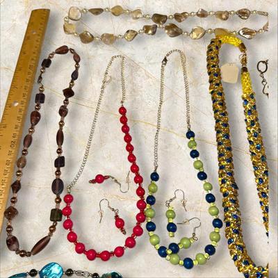 Lot of Beaded Necklaces, Most Handmade