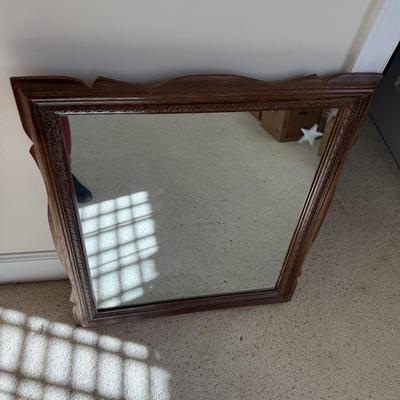 Solid Wood Desk with Stool and Mirror (BB2-BM)