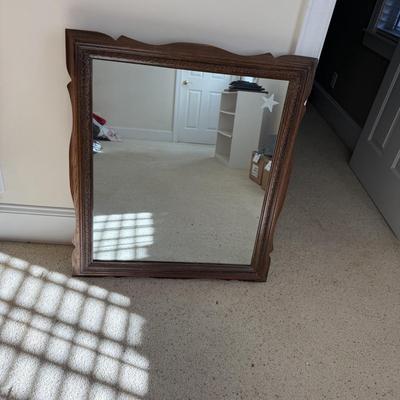 Solid Wood Desk with Stool and Mirror (BB2-BM)