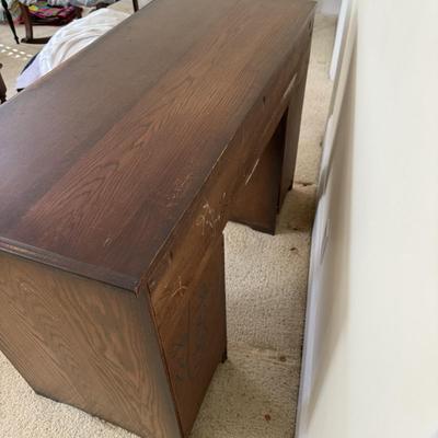Solid Wood Desk with Stool and Mirror (BB2-BM)