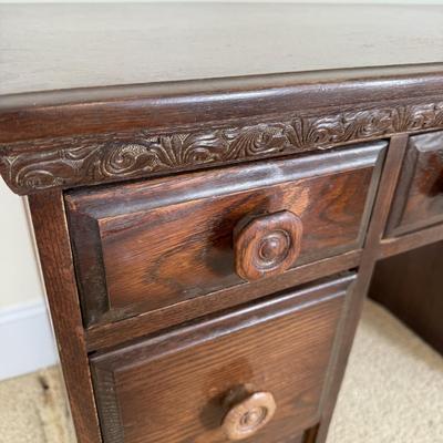 Solid Wood Desk with Stool and Mirror (BB2-BM)