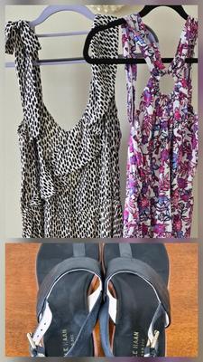 LOT 168W: Two Sundresses with Matching Sandals