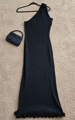 LOT 170Y: Never Worn Black Dress with Matching Handbag