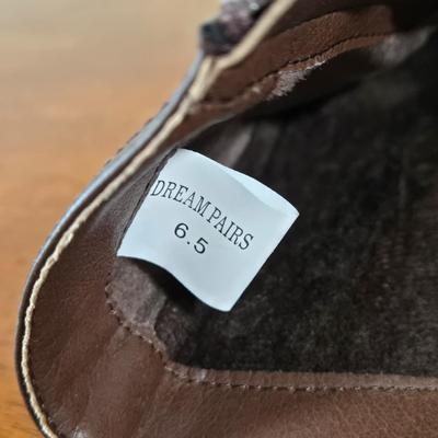 LOT 176W: Brown Boots with Chunky Heels and Heeled Clogs