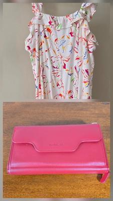 LOT 177W: Cute Colorful Sundress with Matching Clutch Bag