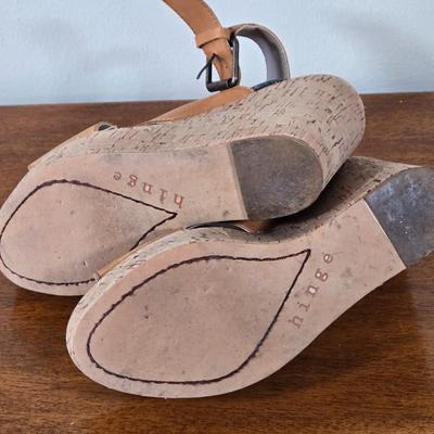 LOT 179W: Cork Wedge Sandals and Heeled Slip on Sandals