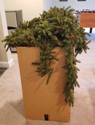 LOT 188B: Huge Box Full of Pine Garland with Mini Pinecones