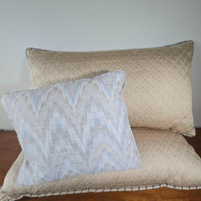 LOT 204H: Two XL and One Smaller Throw Pillows