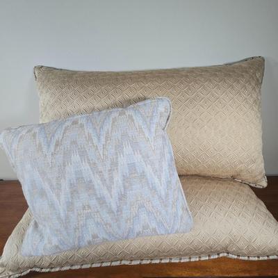 LOT 204H: Two XL and One Smaller Throw Pillows
