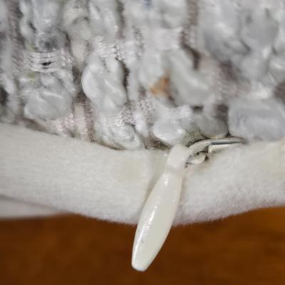 LOT 205H: Two Textured and One Velour Throw Pillows