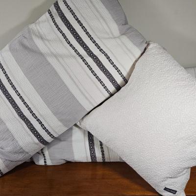 LOT 206H: Two XL and One Smaller Sized Throw Pillows