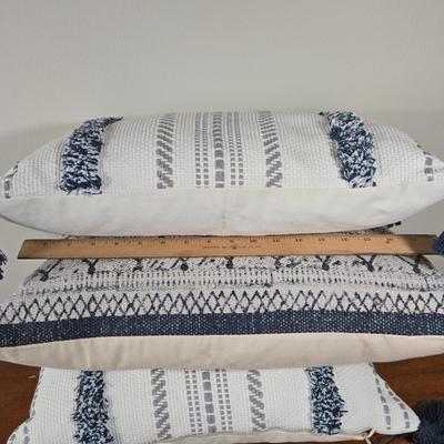 LOT 207H: Three Textured Throw Pillows