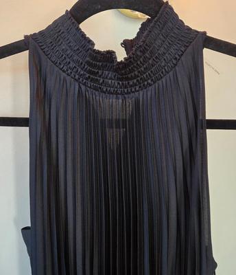 LOT 213W: Two Black Dresses, Wedge Open Toed Shoes, and Two Black Belts