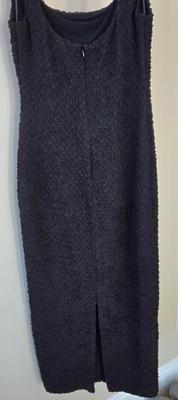 LOT 213W: Two Black Dresses, Wedge Open Toed Shoes, and Two Black Belts