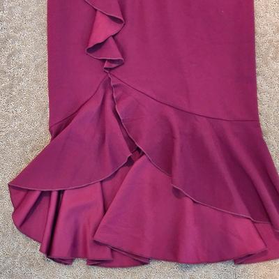 LOT 214W: Black Lacey Dress, Wine Color Dress, and Formal Handbag