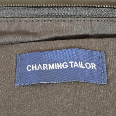 LOT 214W: Black Lacey Dress, Wine Color Dress, and Formal Handbag