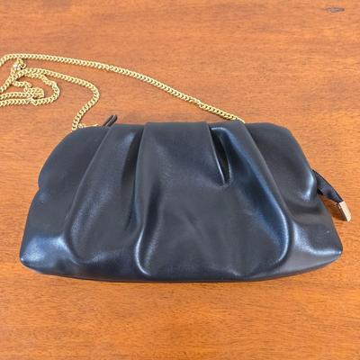 LOT 214W: Black Lacey Dress, Wine Color Dress, and Formal Handbag